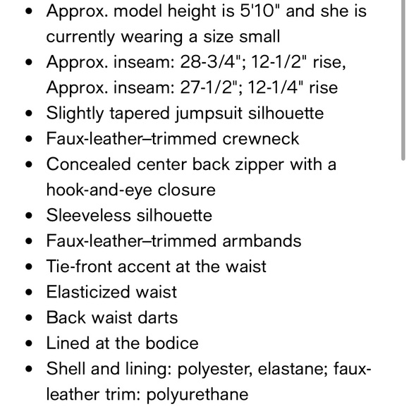 Lauren Ralph Lauren Navy Tie-Front Jersey Sleeveless Jumpsuit Brown Trim XL - Picture 10 of 11